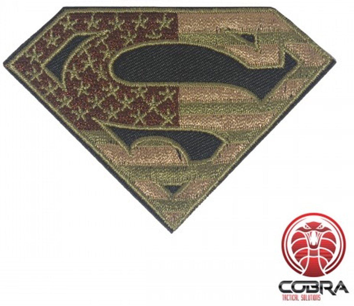 Superman USA groene vlag geborduurde cosplay film patch | Strijkpatches | Military Airsoft